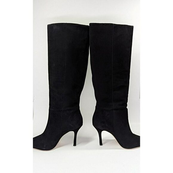 Larroude Kate Heels Boots Black Suede Knee High Stiletto Size 9 (MSRP $525) - Picture 6 of 12